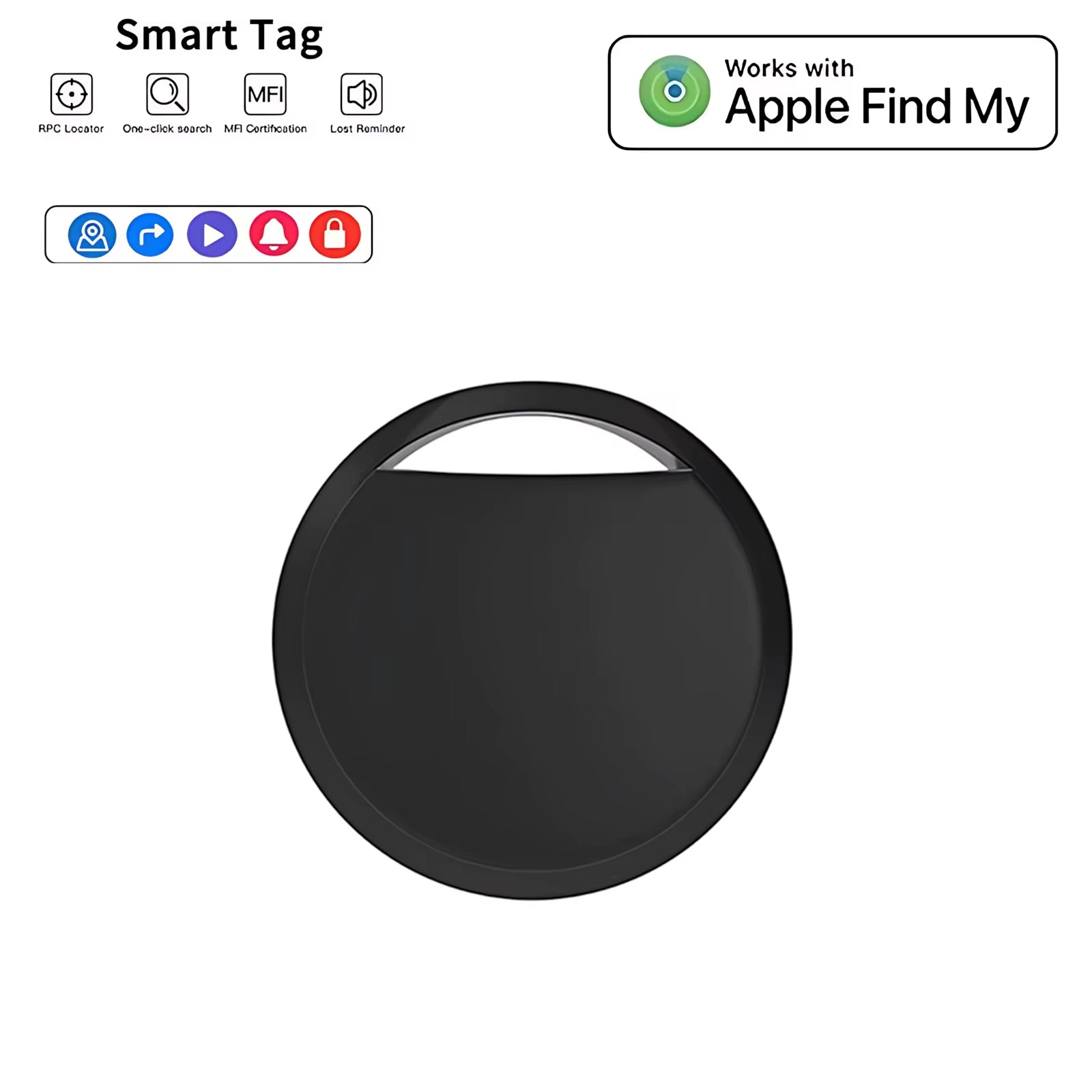 Smart Bluetooth Mini GPS Tracker Work with Find My APP Itag anti Lost Reminder Device MFI Rated Locator Car Key Pet Kids Finder