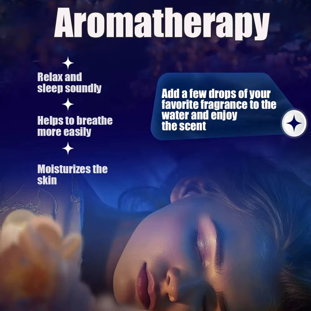 Multifunctional Air Humidifier Bluetooth Speaker Table Lamp Raindrop Effect Speaker Night Lights RGB Office Bedroom Aromatherapy