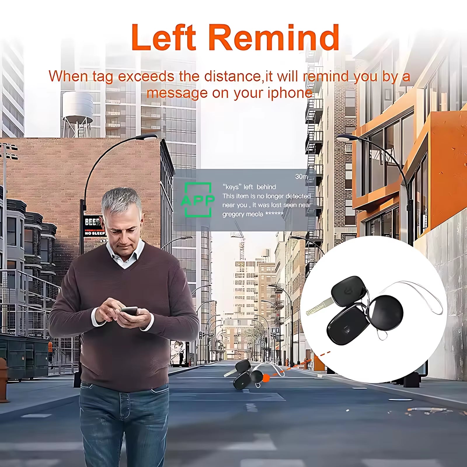 Smart Bluetooth Mini GPS Tracker Work with Find My APP Itag anti Lost Reminder Device MFI Rated Locator Car Key Pet Kids Finder